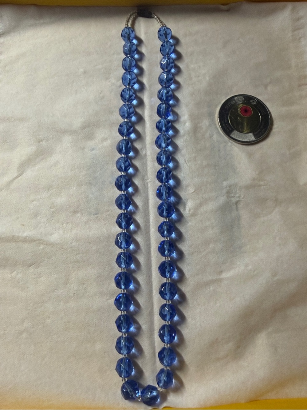 Authentic Mid-century Art Deco era Czech crystal necklace